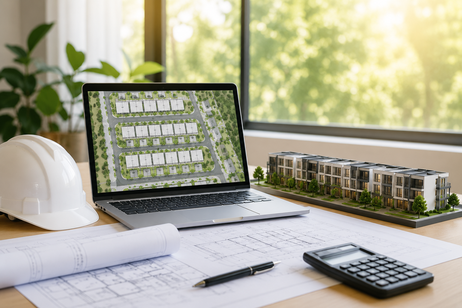 Technical town planning survey mapping